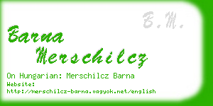 barna merschilcz business card